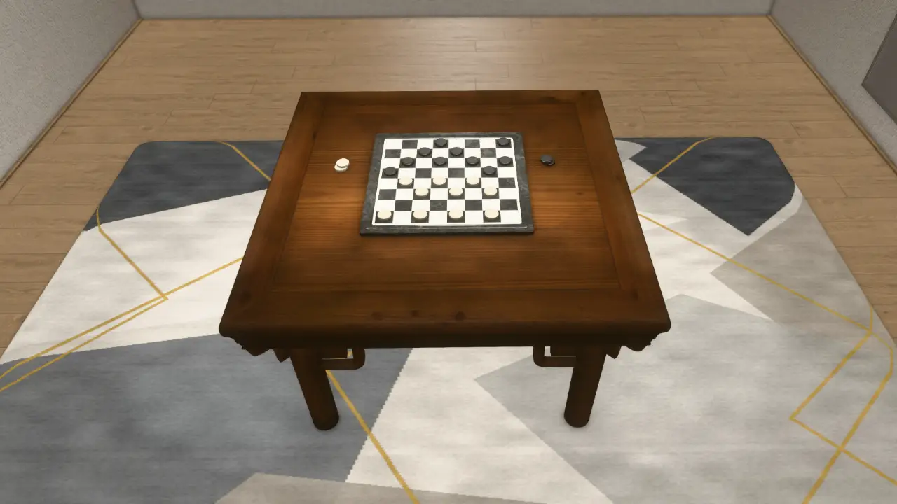 Checkers — the real table