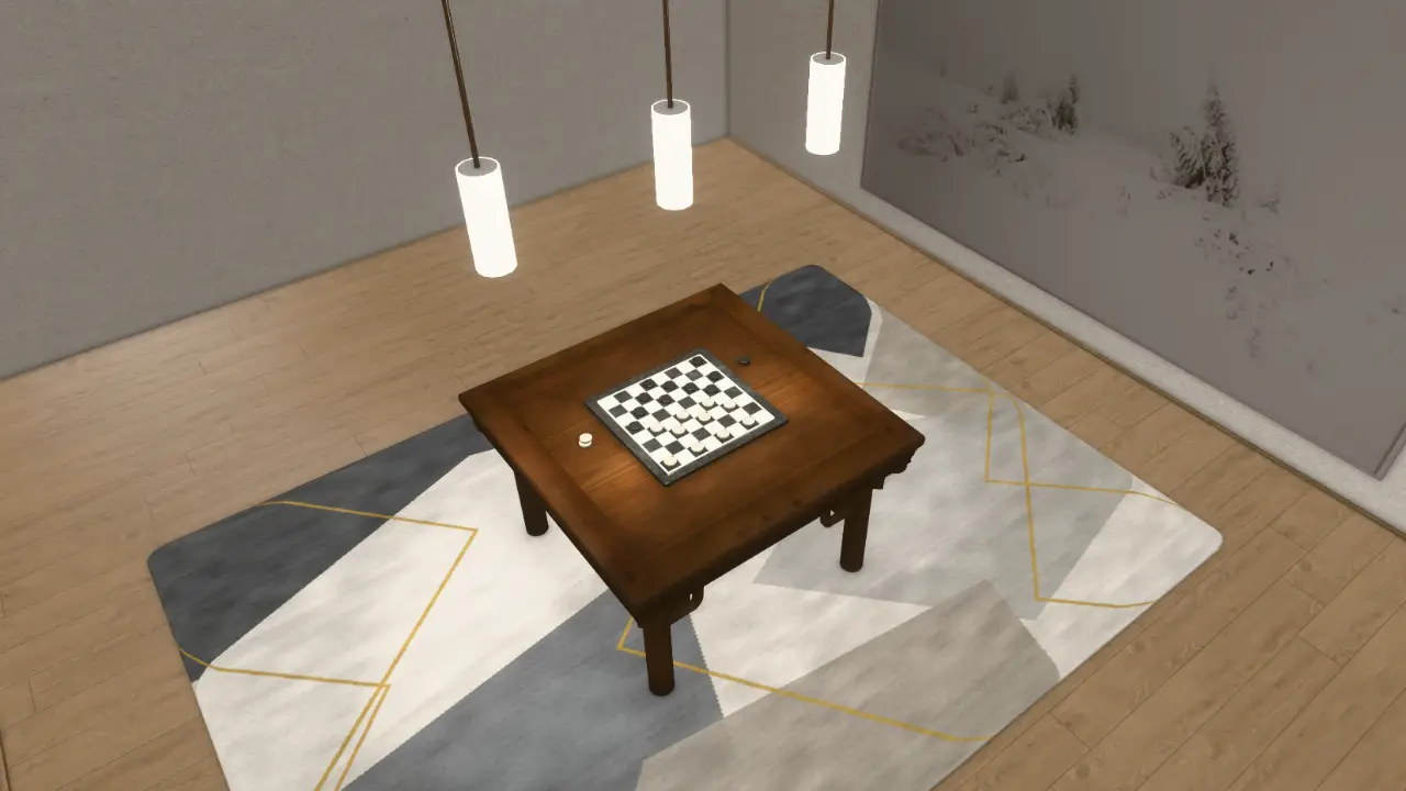 Checkers — the real table